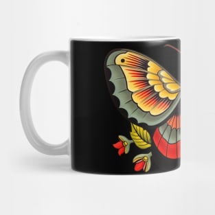 Vintage Retro Boho Moth Tattoo Art Mug